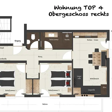 Spacious Near Area In 公寓